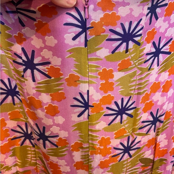 Vera Wang x Anthropologie Pink and Orange Floral Midi Skirt - Picture 10 of 15